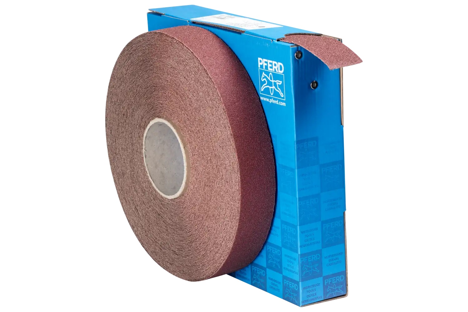 Picture of Pferd Shop Roll, Resin over Resin Heavy-Duty, 1-1/2" x 50 yards,60 Grit, Aluminum oxide